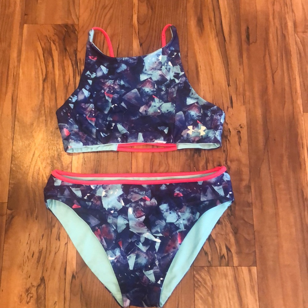 Under Armour reversible 2pc girls swim suite